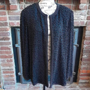 Cote d'Azur Vintage Evening Silk Beaded Jacket